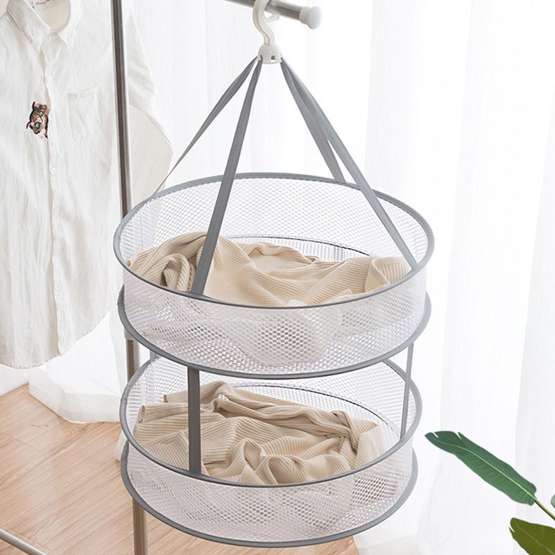 ML-RC00021-Foldable single and double layer clothes drying basket