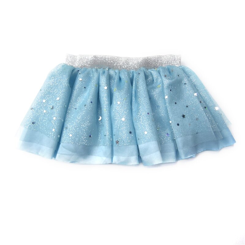 ML-CD00006-Star&moon sequin blue tutu skirt