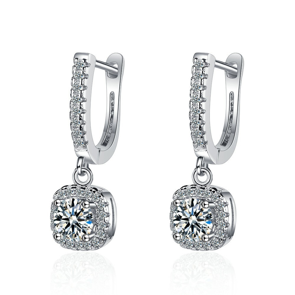 ML-SP00008-Diamond embedded short earrings