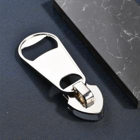 Zipper beer bottle opener